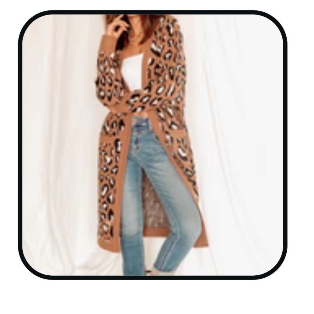 12th Tribe Promesa Chelsea Market Long Line Leopard Cardigan